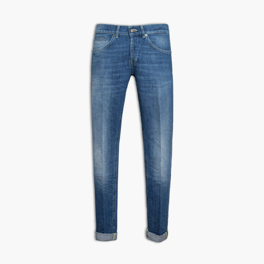 Jeans Uomo DONDUP George UP232 DSh365U MR5 in Denim Stretch Organico Col. 800 Lavaggio Medio