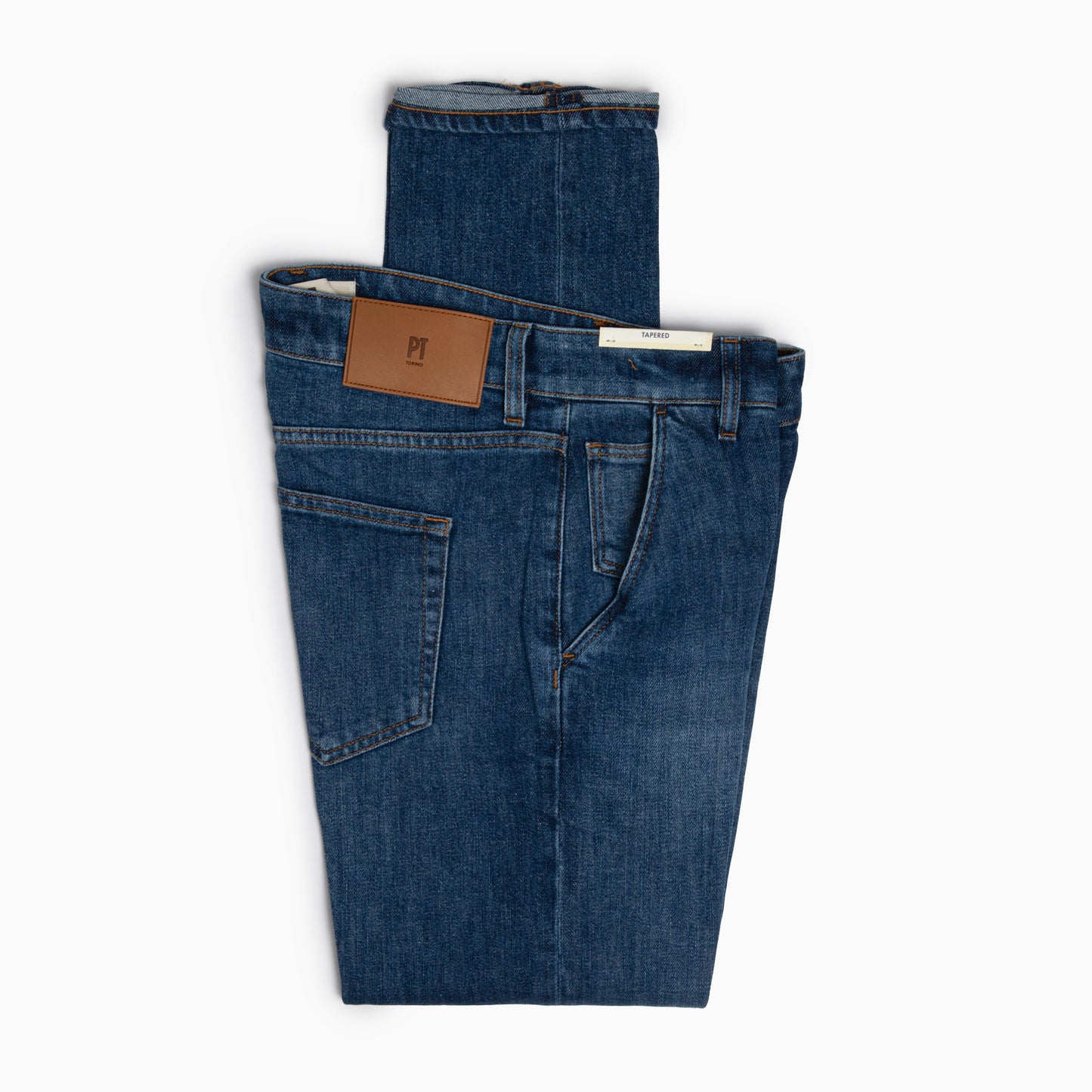Jeans Uomo PT Torino Denim Indie Art. TX1610 Col. MI30 Stretch Tasche America Lavaggio Medio