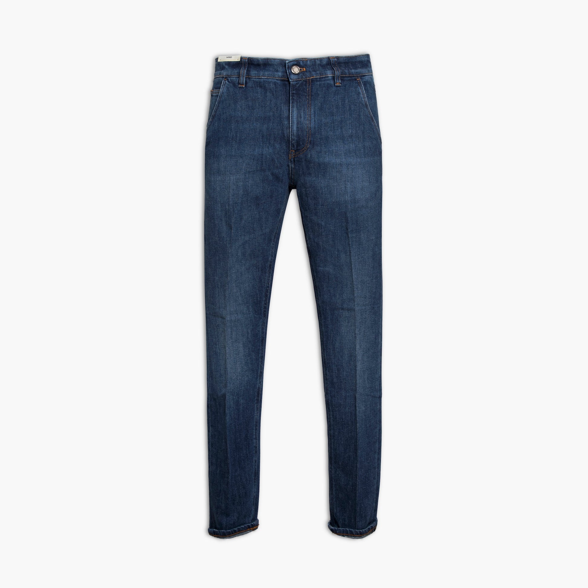 Jeans Uomo PT Torino Denim Indie Art. TX1610 Col. MI30 Stretch Tasche America Lavaggio Medio Scuro