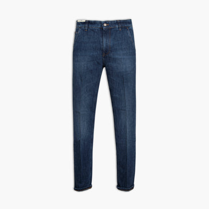 Jeans Uomo PT Torino Denim Indie Art. TX1610 Col. MI30 Stretch Tasche America Lavaggio Medio Scuro