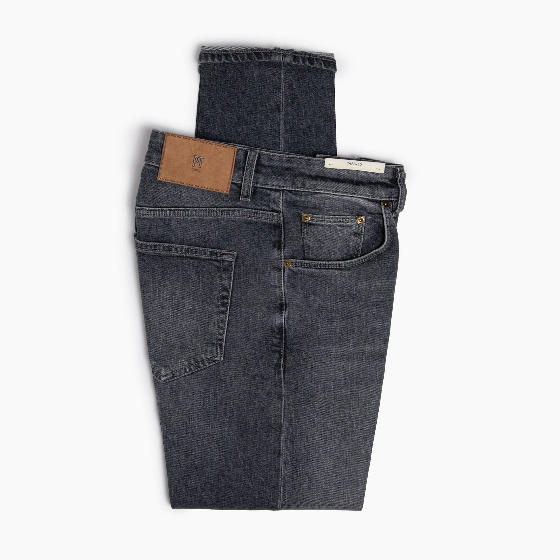 Jeans Uomo PT Torino Denim Reggae Art. CA2440 Col. MI27 Stretch Black Denim Grigio Lavato