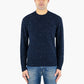 Maglia DRUMOHR in Misto Cachemire Lavorazione Melange Blu Navy
