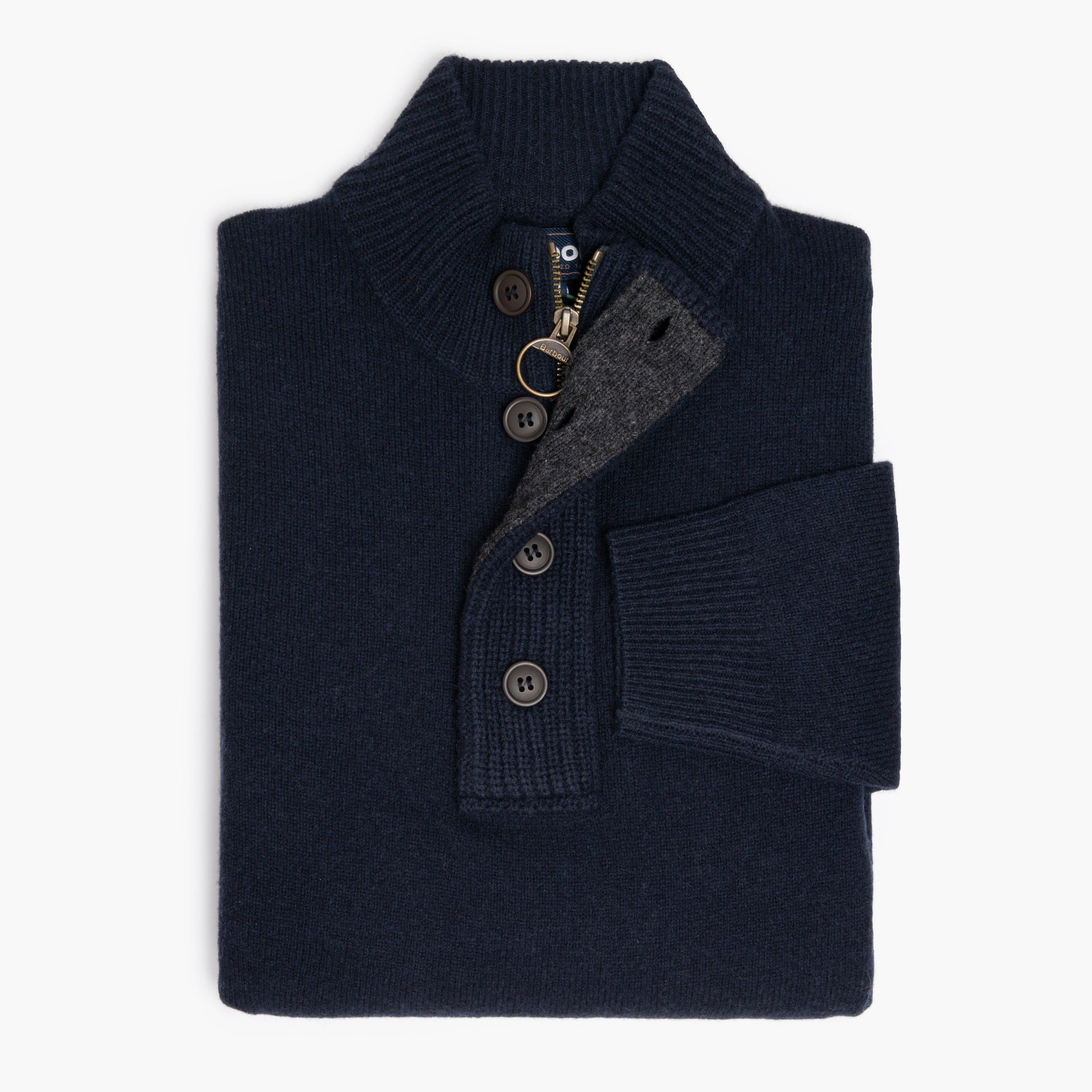 Maglia BARBOUR Patch Half Zip Blu Navy