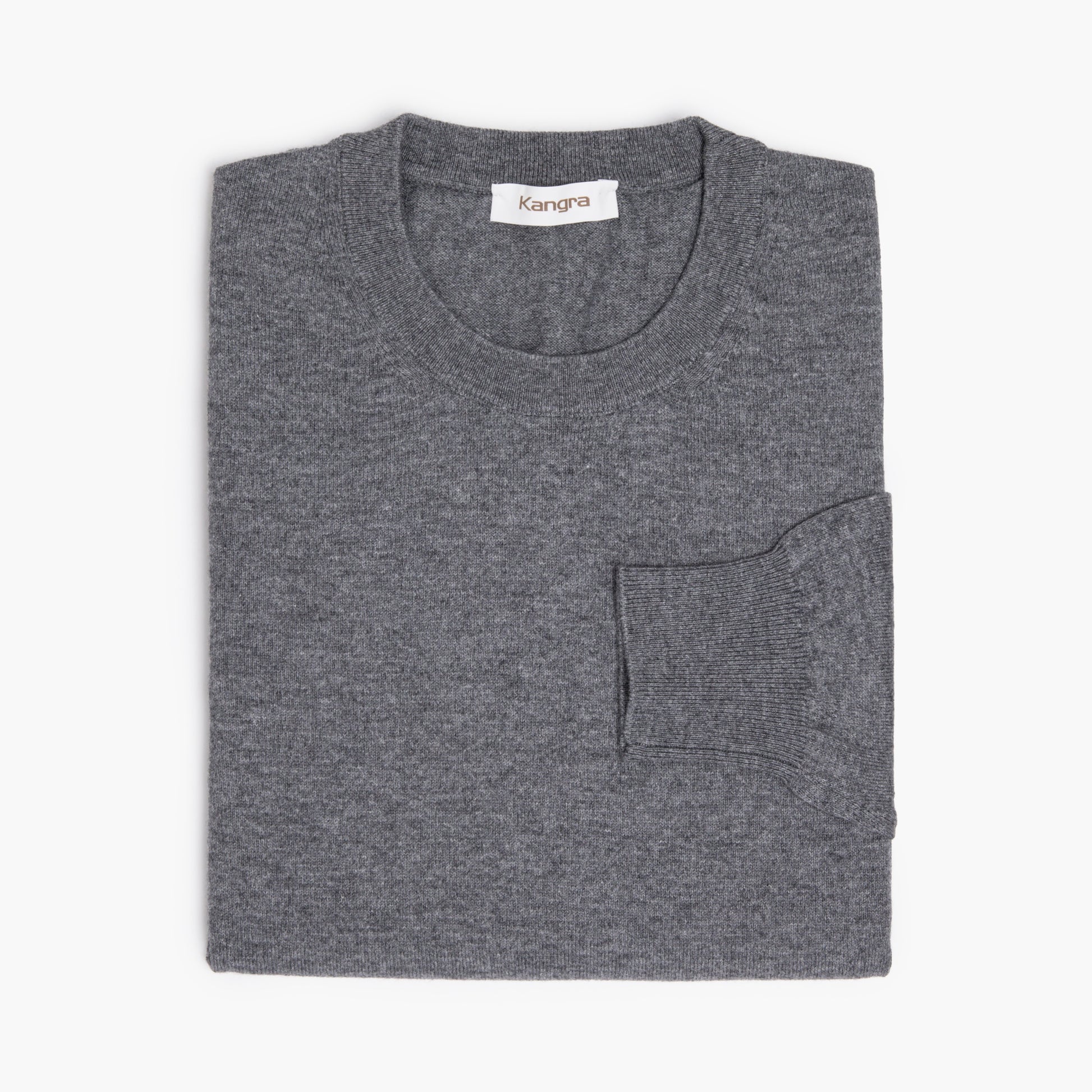 Maglia KANGRA Cod. 2013 in Lana e Cotone Grigio Medio