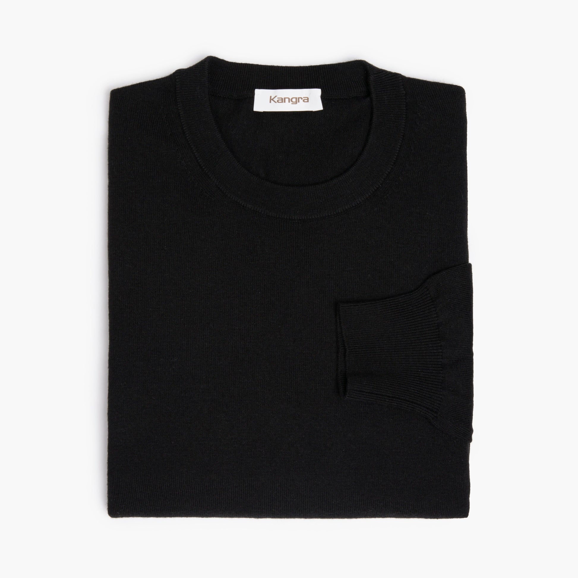 Maglia KANGRA Cod. 2013 in Lana e Cotone Nera