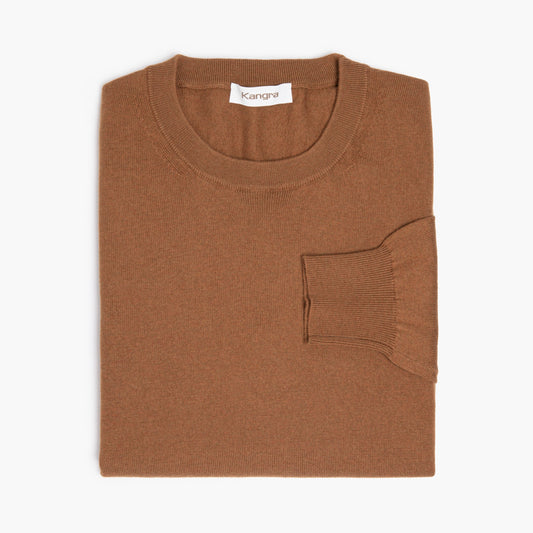 Maglia KANGRA in Lana Merino e Cotone Nocciola