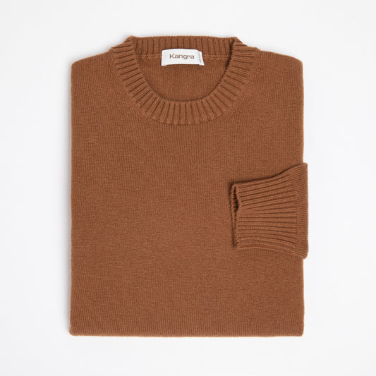 Maglia KANGRA in Lana e Cachemire Blu Nocciola