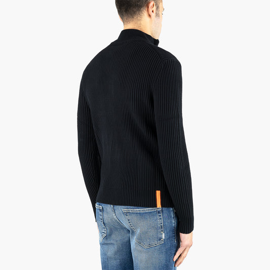 Maglia RRD Cotton 7 Full Zip Knit Nera