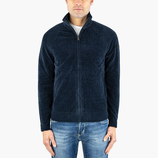 Maglia RRD Velvet Full Zip Knit Blue Black