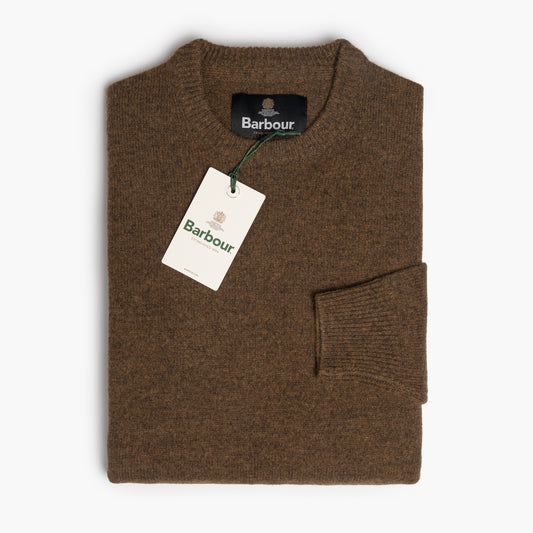 Maglia Uomo BARBOUR Patch Crew Art. MKN05840R51 in Puro Lambswool Col. Bracken