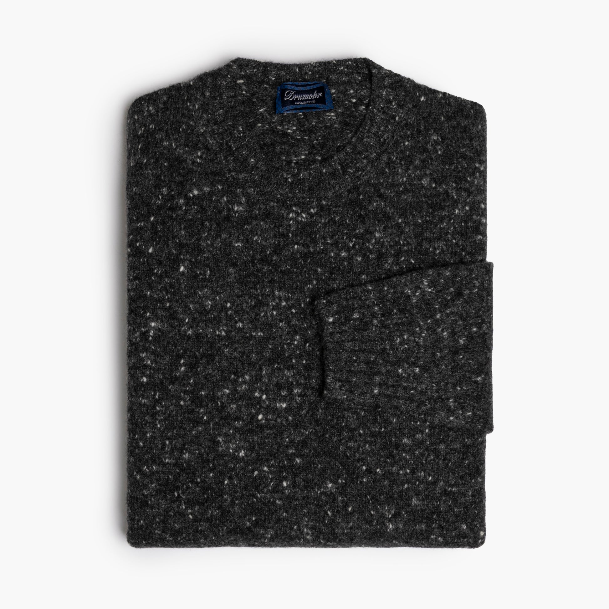 Maglia Uomo DRUMOHR Art. D5SK103NL in Lana e Cachemire Filato Donegal Col. 680 Grigio Antracite
