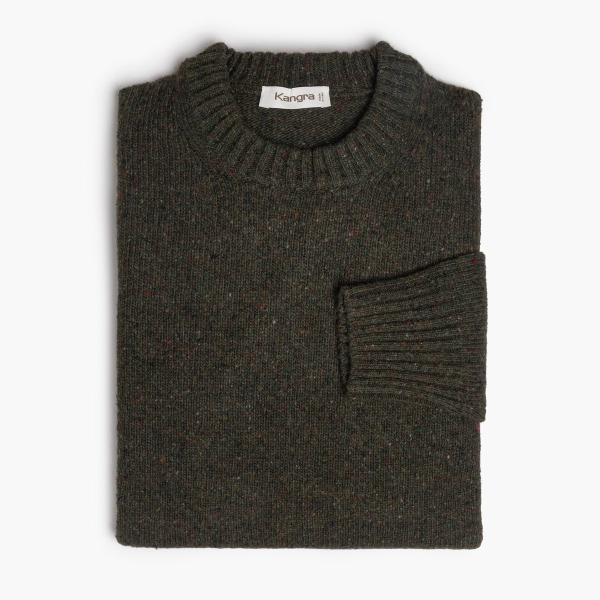 Maglia Uomo KANGRA Art. 4200 in Lana Merino e Viscosa Filato Donegal Verde Bosco