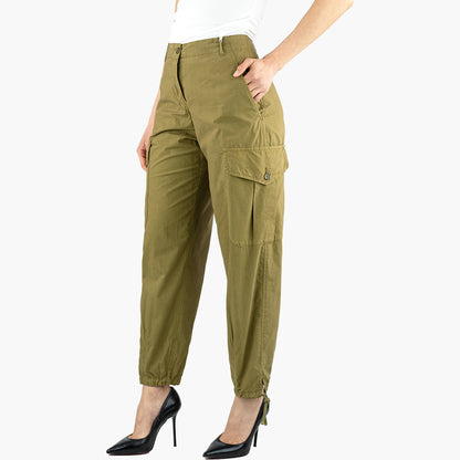 Pantalone Cargo ASPESI in Popeline di Cotone Militare