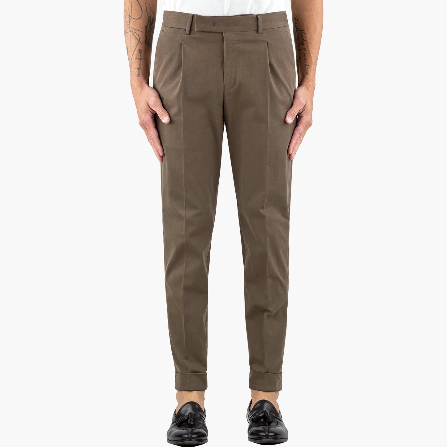 Pantalone PT Torino Edge Rebel Fit Art. SD75 in Gabardina Stretch Col. 0155 Fango