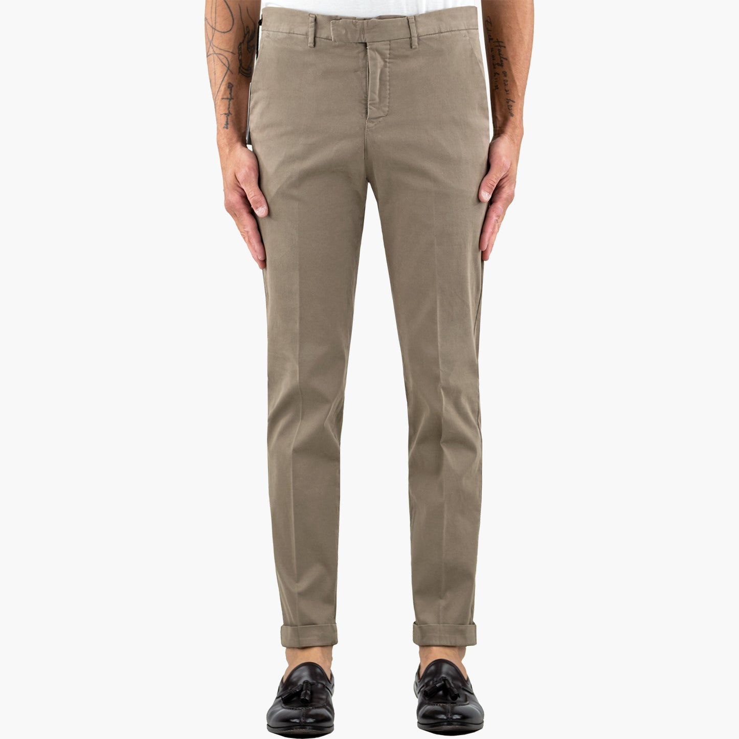 Pantalone PT Torino Master Art. NK20 in Gabardina di Cotone Stretch Col. Y121 Tortora