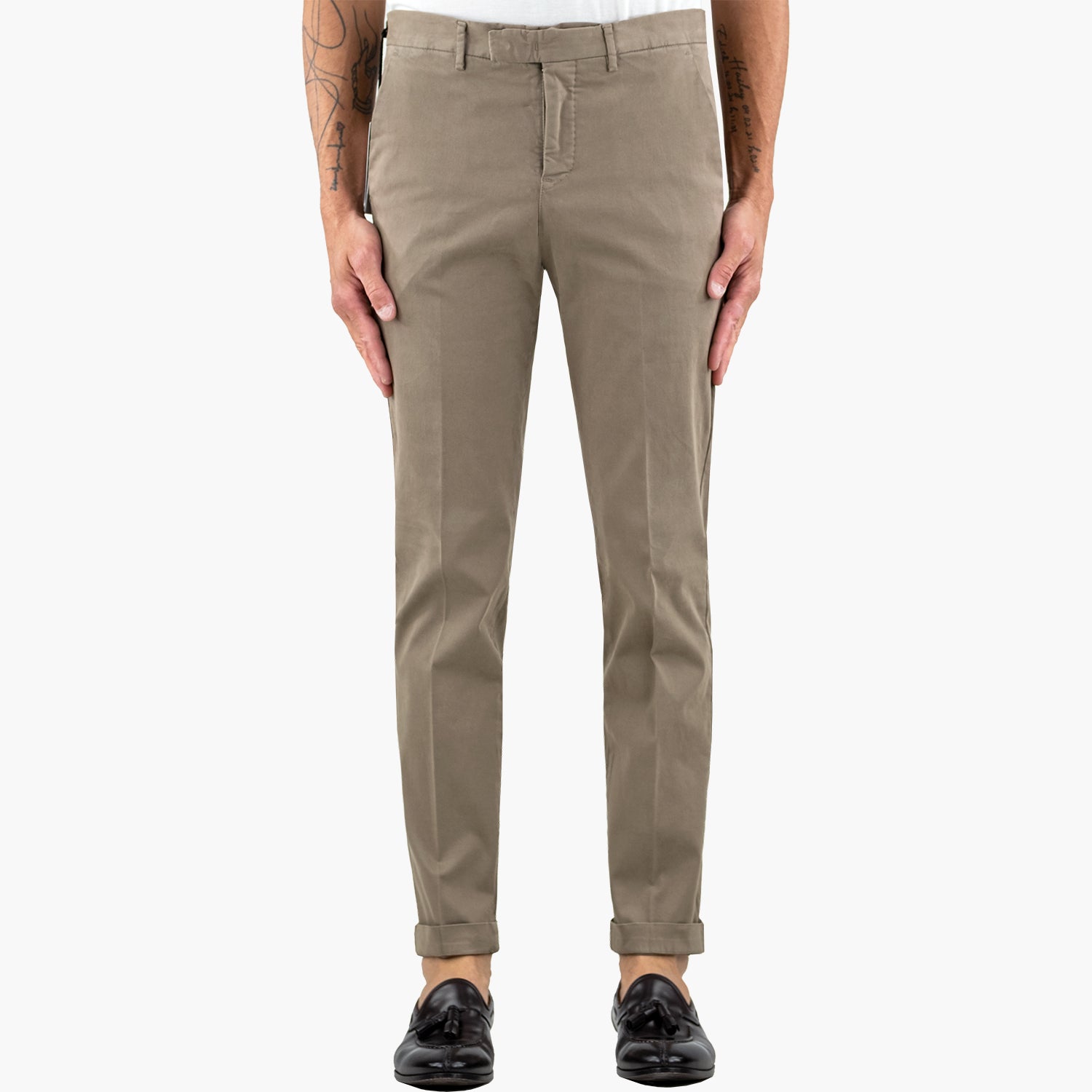 Pantalone PT Torino Master Art. NK20 in Gabardina di Cotone Stretch Col. Y121 Tortora