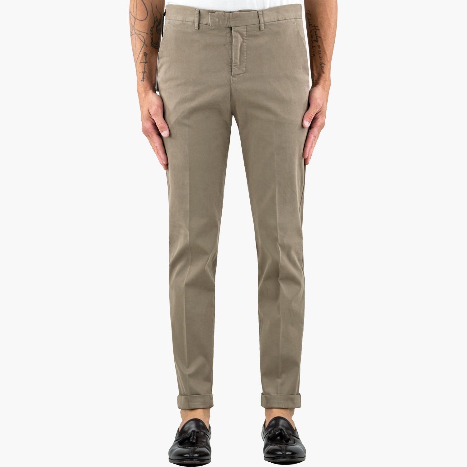 Pantalone PT Torino Master Art. NK20 in Gabardina di Cotone Stretch Col. Y121 Tortora