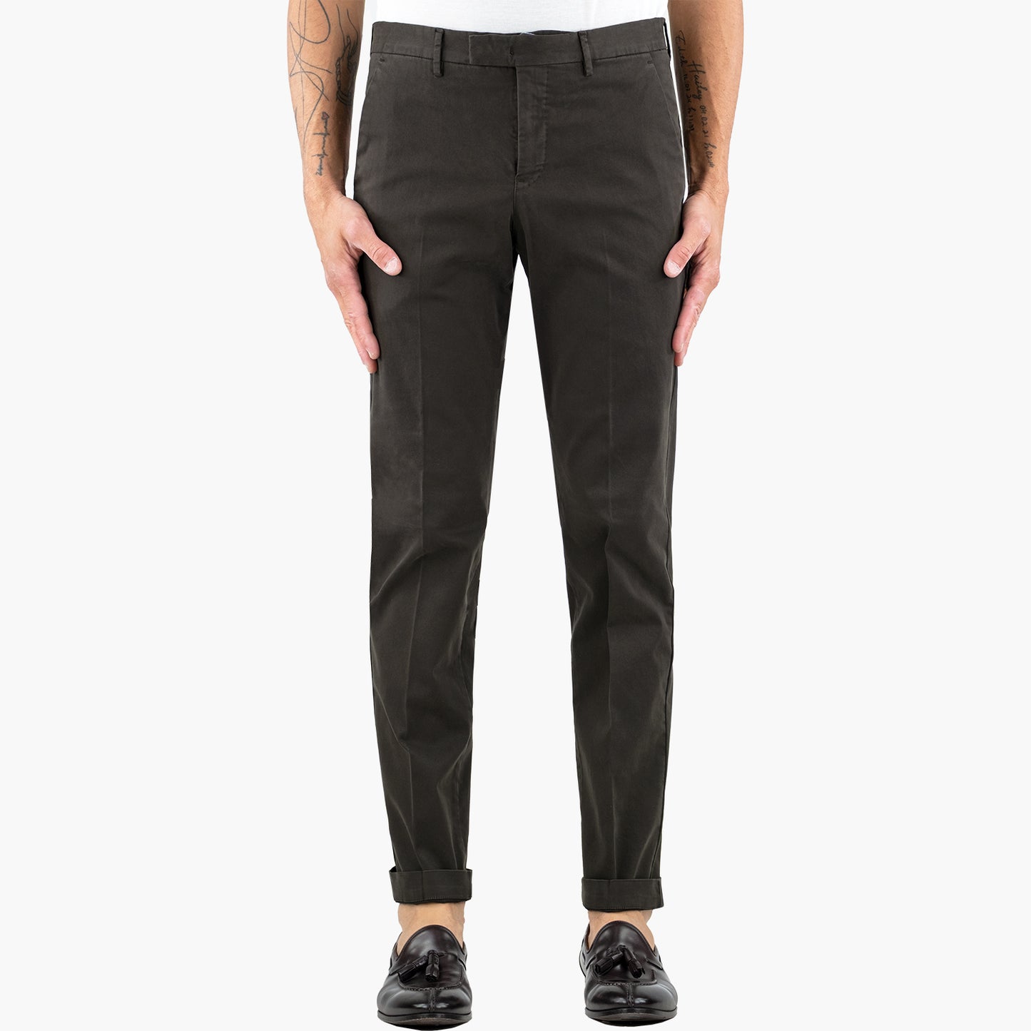 Pantalone PT Torino Master Art. NK20 in Gabardina di Cotone Stretch Col. Y191 Marrone