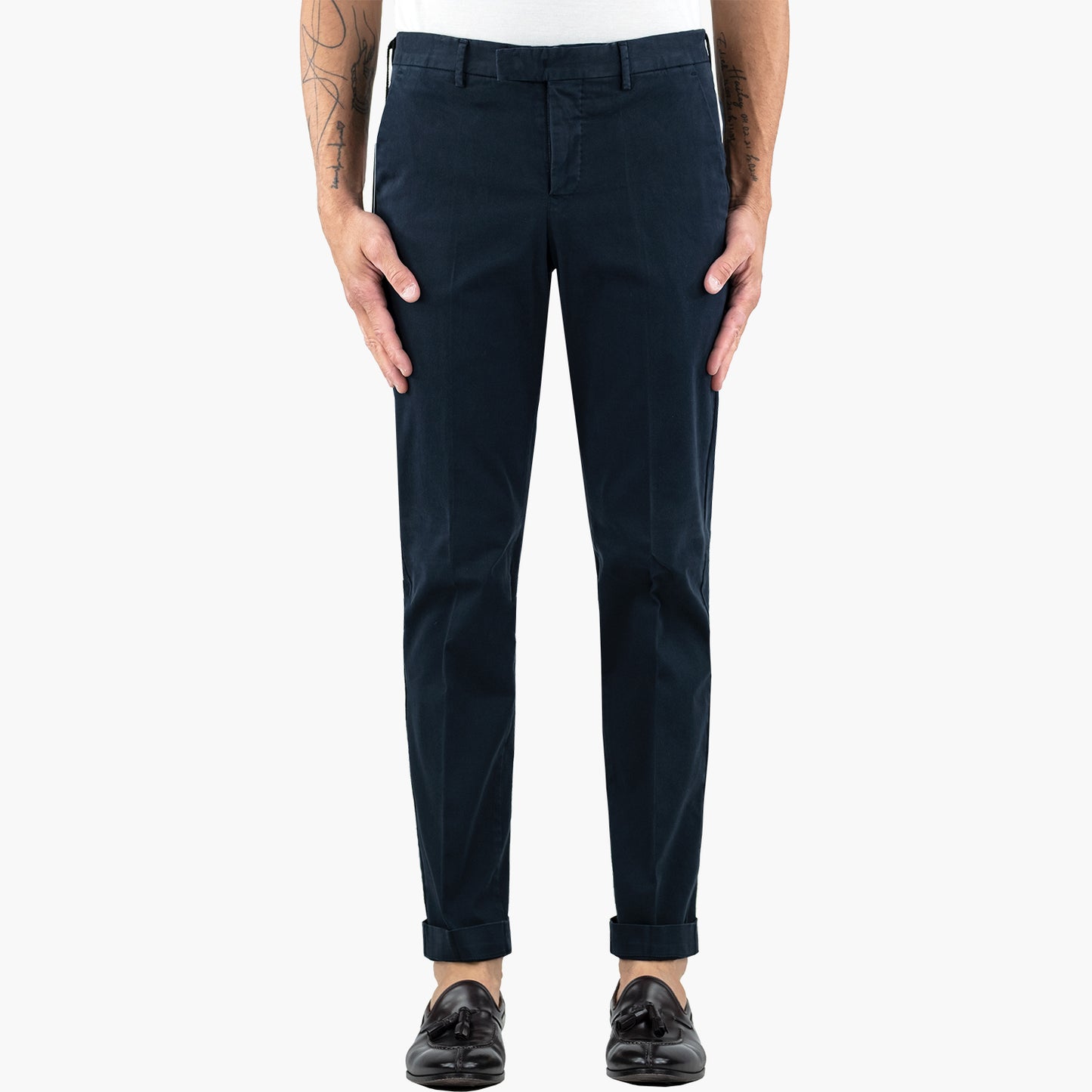 Pantalone PT Torino Master Art. NK20 in Gabardina di Cotone Stretch Col. Y370 Blu Navy