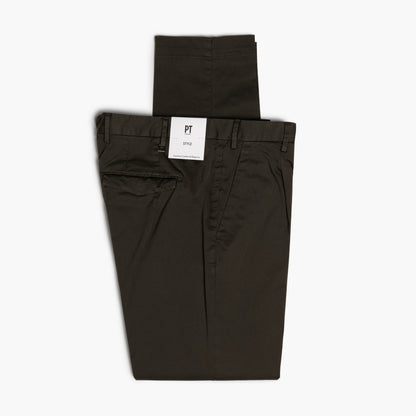 Pantalone PT Torino Master Art. SR75 Col. Y177 in di Cotone Stretch Cioccolato