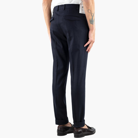 Pantalone PT Torino Master Fit Art. TO03 in Lana e Cachemire Col. 0360 Blu Navy
