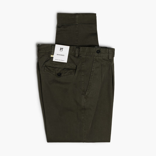 Pantalone PT Torino The Reporter Carrot Fit Art. SR95 Col. Y177 in Cotone Militare
