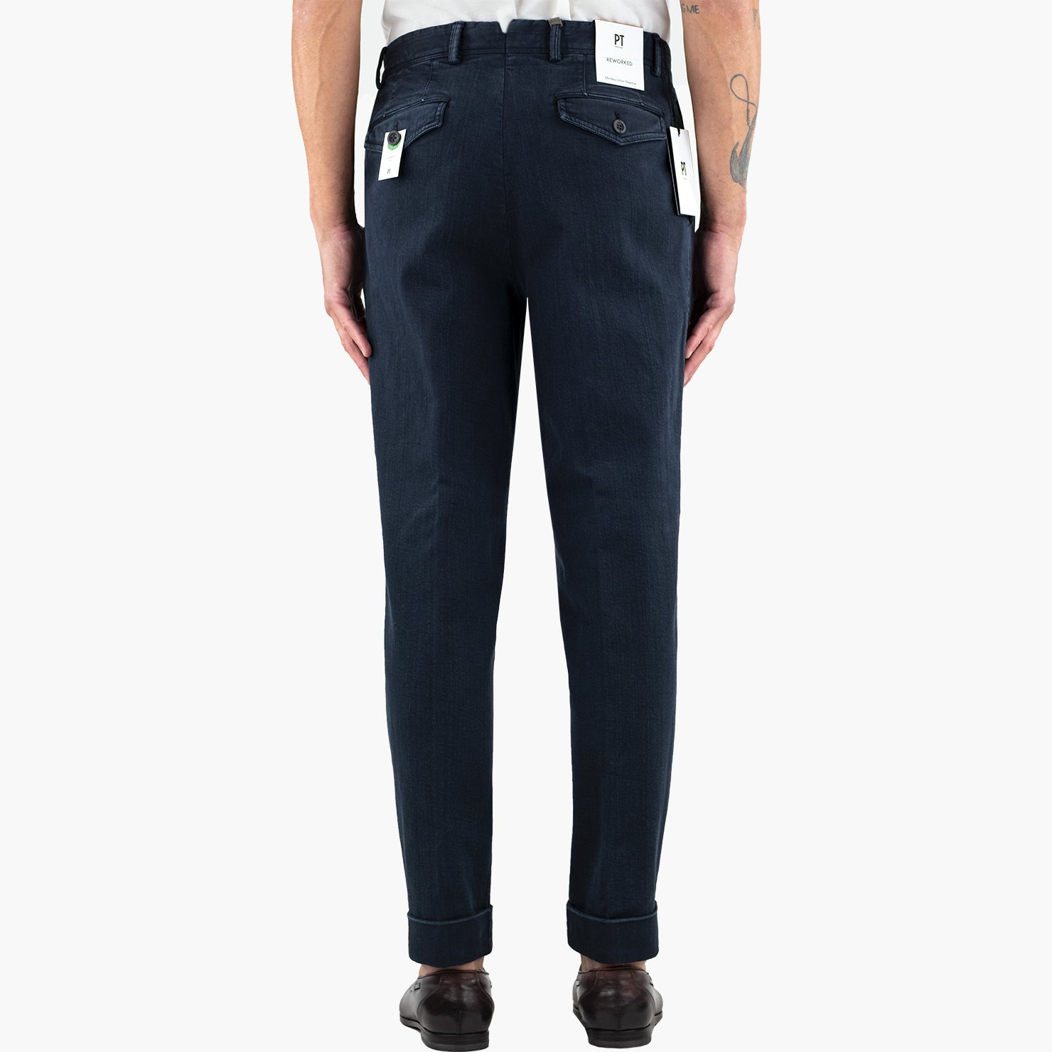 Pantalone PT Torino The Reporter Carrot Fit Art. TT03 in Cotone Tinto Capo Col. Y370 Blu Navy