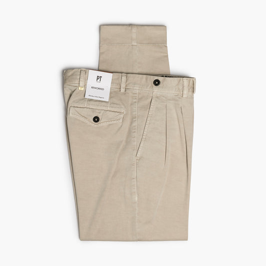Pantalone PT Torino The Reporter Reworked Carrot Fit Art. SR95 Col. Y045 in Cotone Sabbia