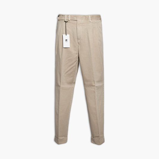 Pantalone PT Torino The Reporter Reworked Carrot Fit Art. SR95 Col. Y045 in Cotone Sabbia