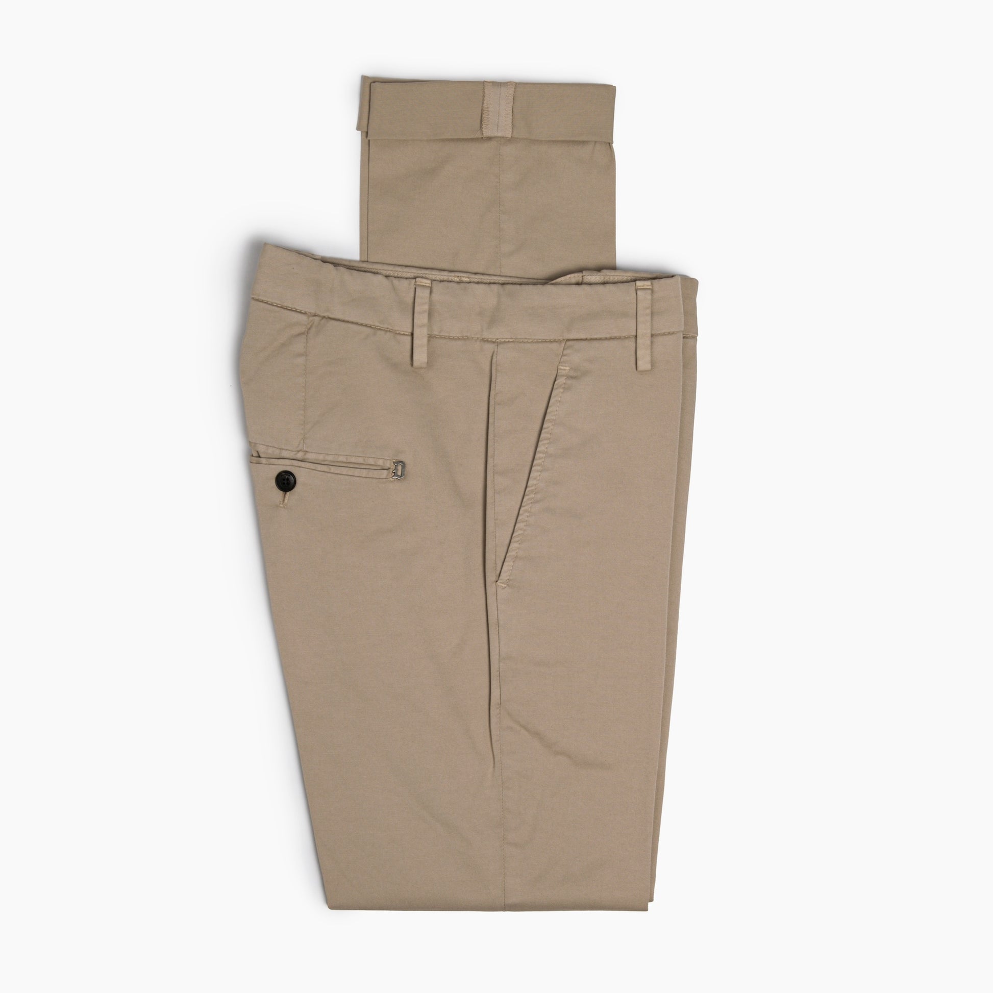 Pantalone Uomo DONDUP Gaubert GS0096U in Gabardina Compact Stretch Col. 010 Beige