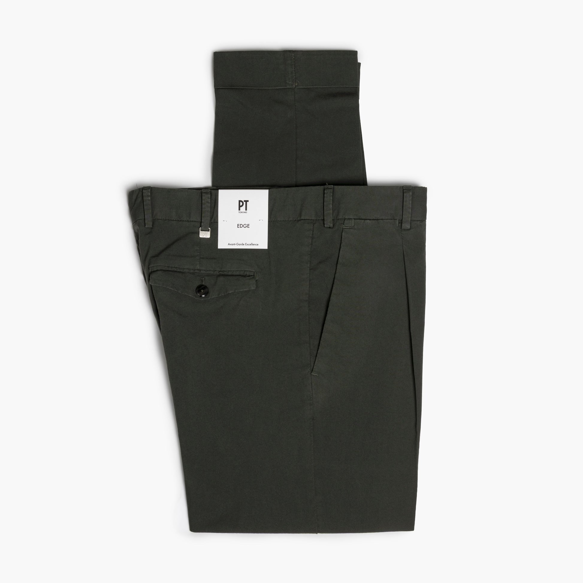 Pantalone Uomo PT Torino Edge Rebel Fit Art. NK30 Col. Y474 in Gabardina Stretch Verde Bosco