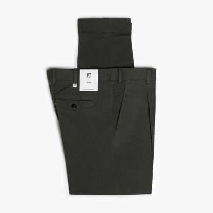 Pantalone Uomo PT Torino Edge Rebel Fit Art. NK30 Col. Y474 in Gabardina Stretch Verde Bosco