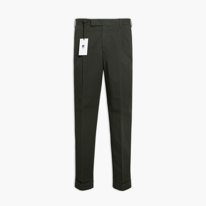 Pantalone Uomo PT Torino Edge Rebel Fit Art. NK30 Col. Y474 in Gabardina Stretch Verde Bosco