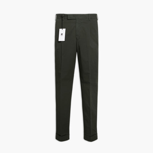 Pantalone Uomo PT Torino Edge Rebel Fit Art. NK30 Col. Y474 in Gabardina Stretch Verde Bosco