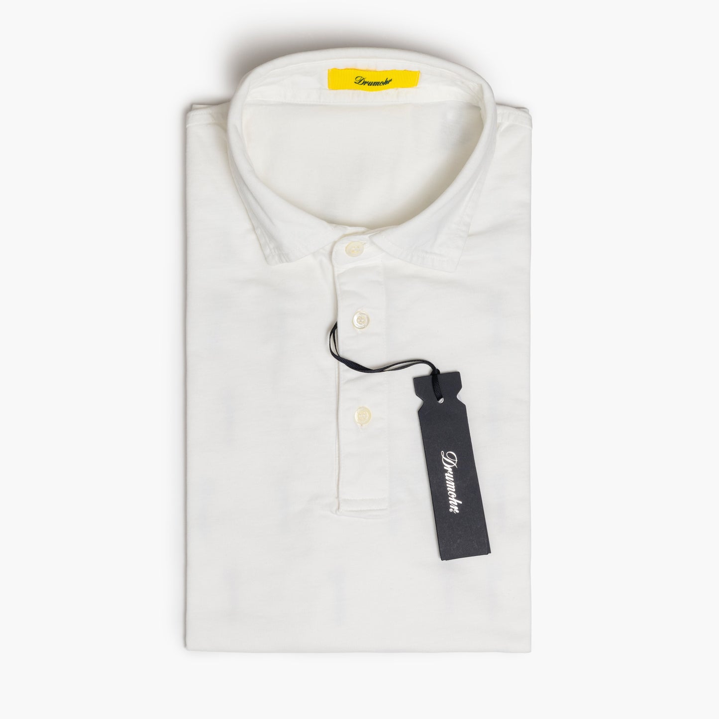 Polo Uomo Manica Corta DRUMOHR Art. DTJF202 in Puro Cotone Bianca
