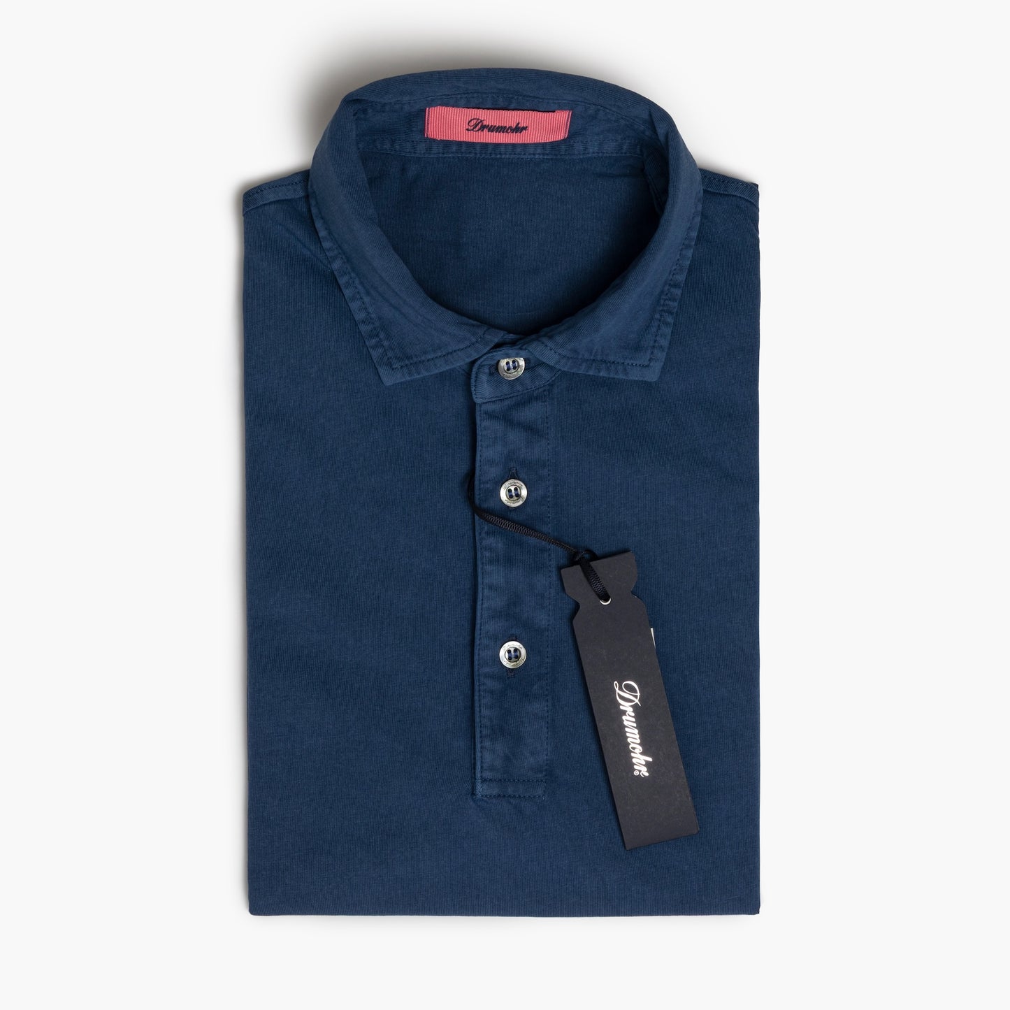 Polo Uomo Manica Corta DRUMOHR Art. DTJF202 in Puro Cotone Blu Royal