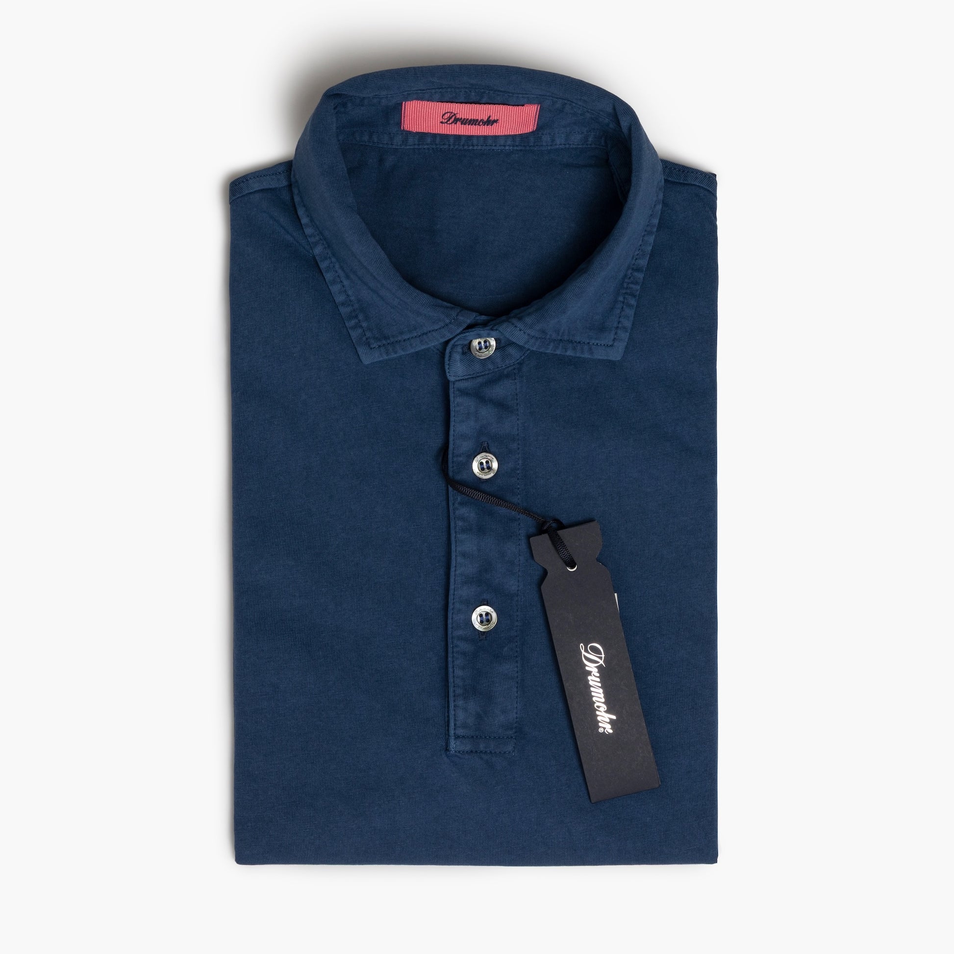 Polo Uomo Manica Corta DRUMOHR Art. DTJF202 in Puro Cotone Blu Royal