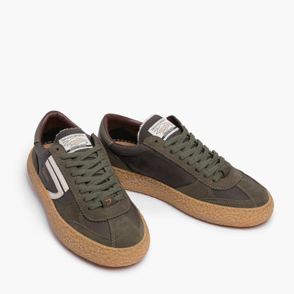 Sneaker PURAAI Vintage Art. PU101V-076 in Eco Pelle Suede e Tela Cerata Col. Sidro