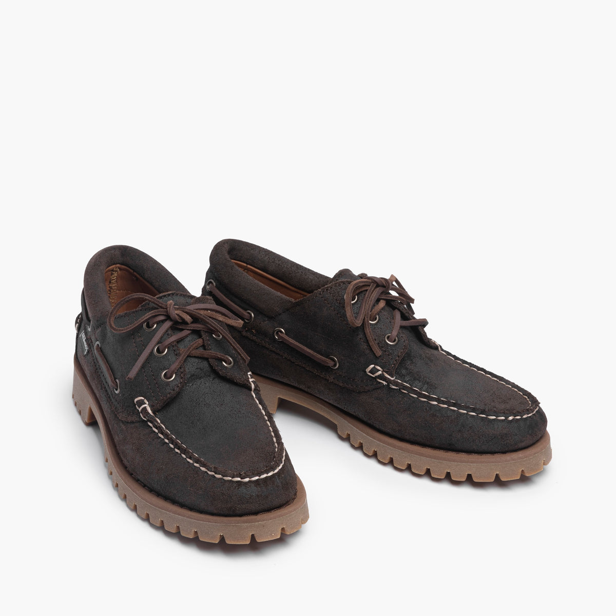 Scarpe Uomo SEBAGO Acadia Suede Waxed Cod. 74114CW Col. Dark Brown