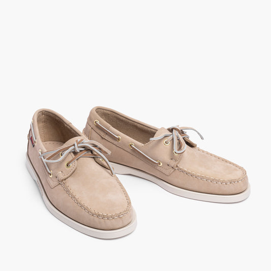 Scarpe da Barca Uomo SEBAGO Docksides Portland Nubuck Cod. 7000GA0 Col. 906 Beige Camel