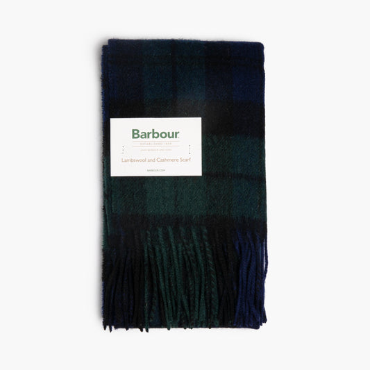 Sciarpa BARBOUR in Lambswool e Cashmere Check Tartan Black Watch