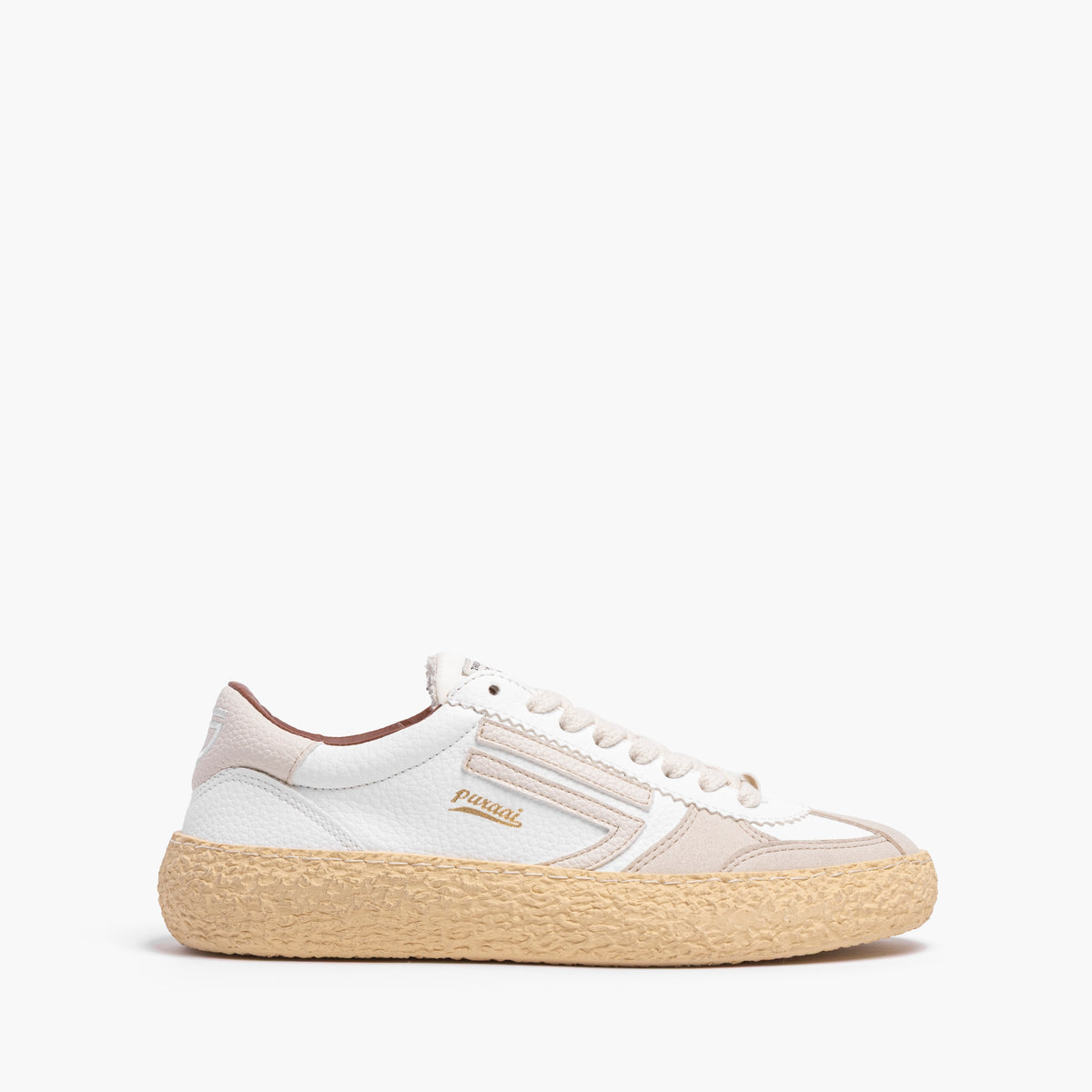 Sneaker Donna PURAAI Vintage Art. PU101V-019 in Eco Pelle Martellata Col. Cream