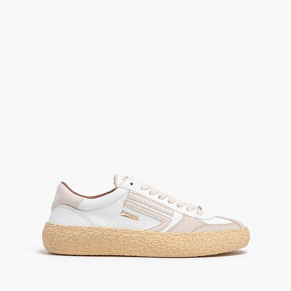 Sneaker Donna PURAAI Vintage Art. PU101V-019 in Eco Pelle Martellata Col. Cream