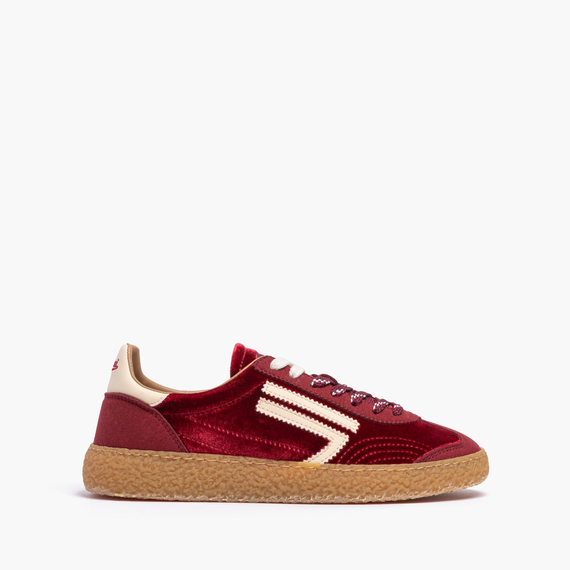 Sneaker Donna PURAAI XS Art. PU601X-023 in Eco Pelle Micro Suede e Velluto Liscio Col. Figue