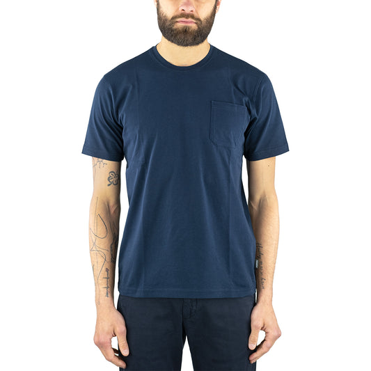 T-Shirt ASPESI in Jersey di Cotone Blu Navy