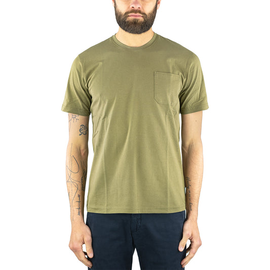 T-Shirt ASPESI in Jersey di Cotone Verde Militare