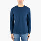 T-Shirt Manica Lunga DRUMOHR in Puro Cotone Blu
