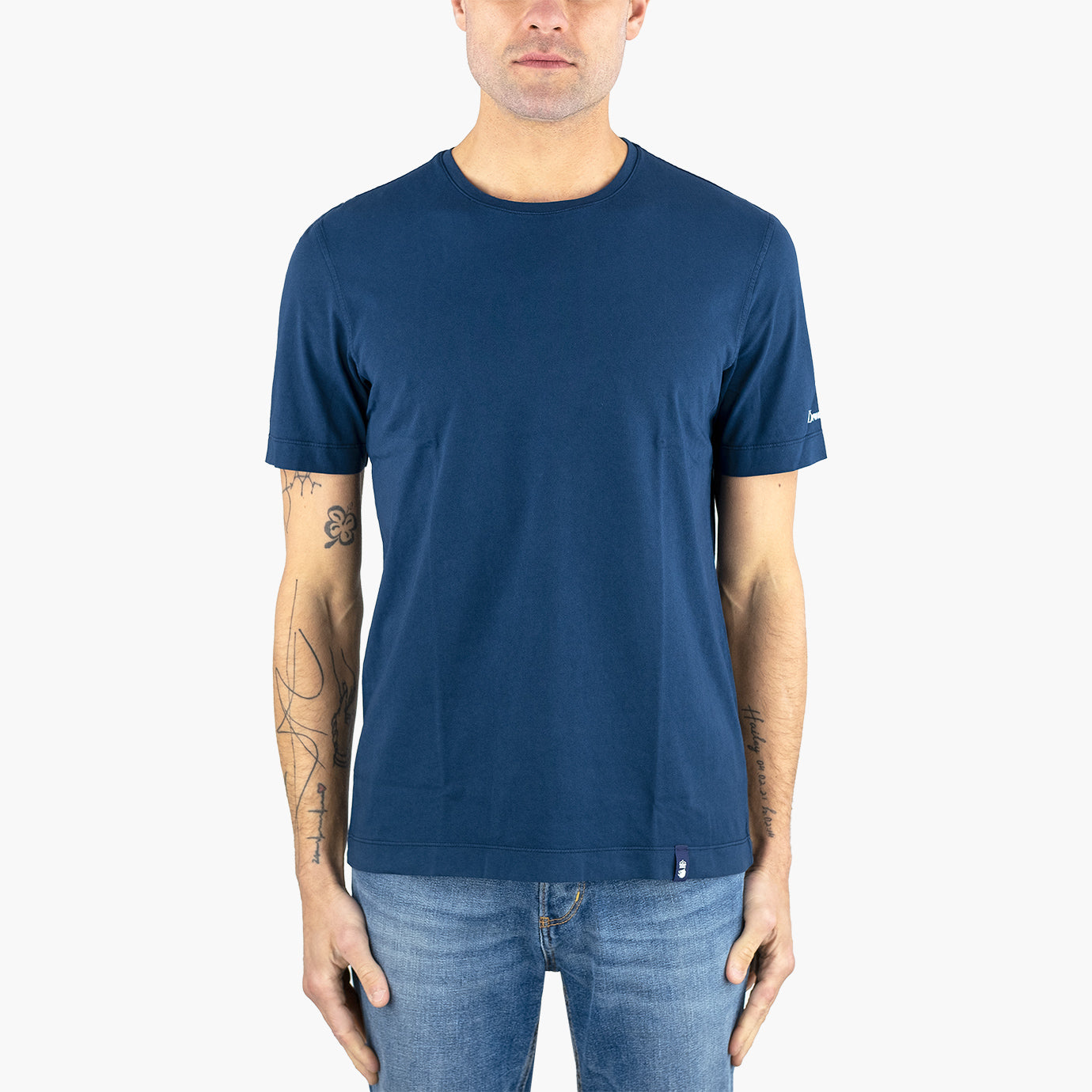 T-Shirt DRUMOHR in Puro Cotone Blu Royal