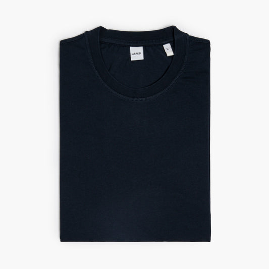 T-Shirt Uomo ASPESI Mod. 3107 in Jersey di Cotone Blu Navy