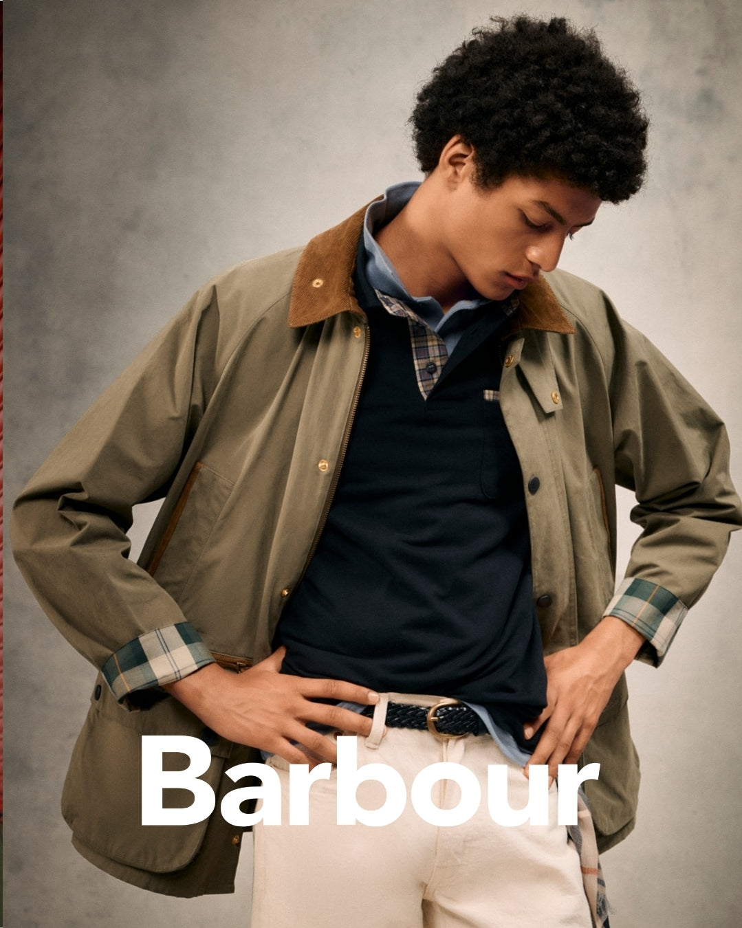 giacca uomo BARBOUR Bedale verde casual mezza stagione